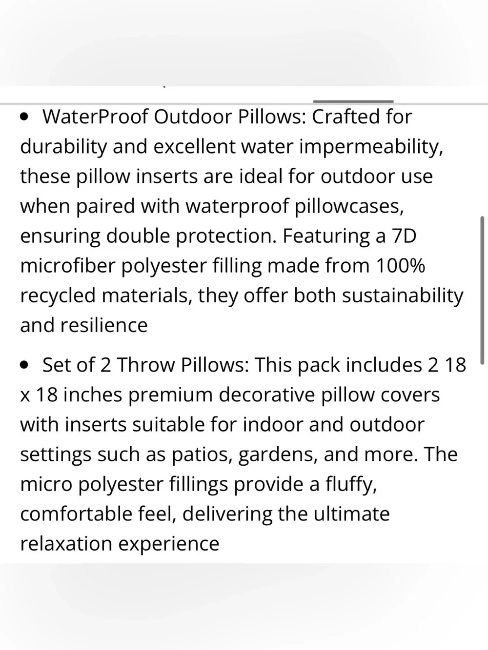 Outdoor Pillows Covers with Inserts Waterproof SQUARE 18x18” - Pebble Orange